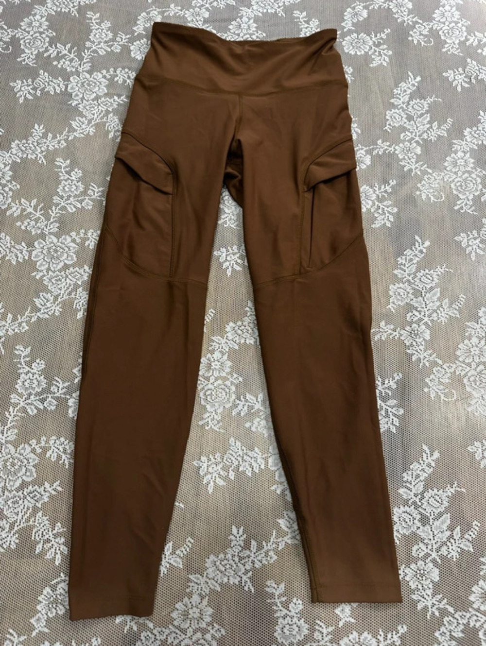 brown leggings with pockets